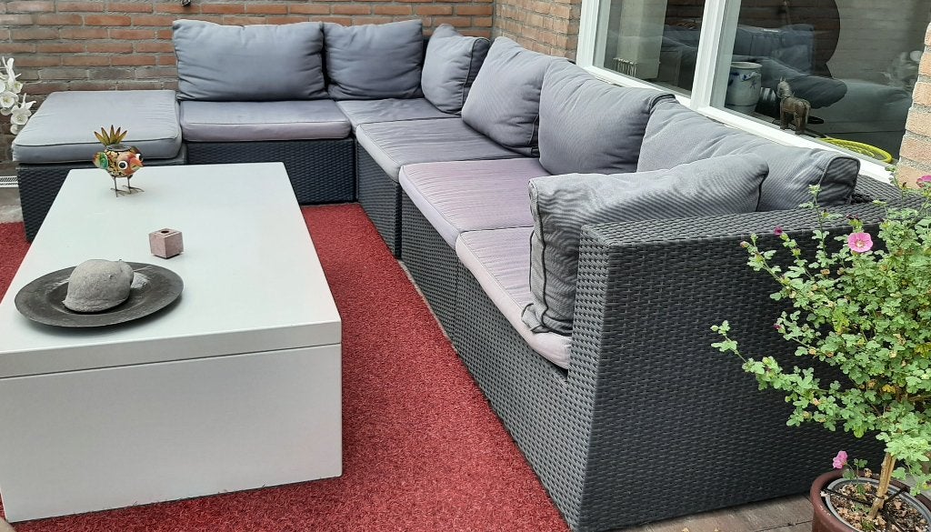 19 delig P&R lounge set ( antraciet ) type Modena, Tuin en Terras, Tuinsets en Loungesets, Ophalen, Gebruikt, Loungeset