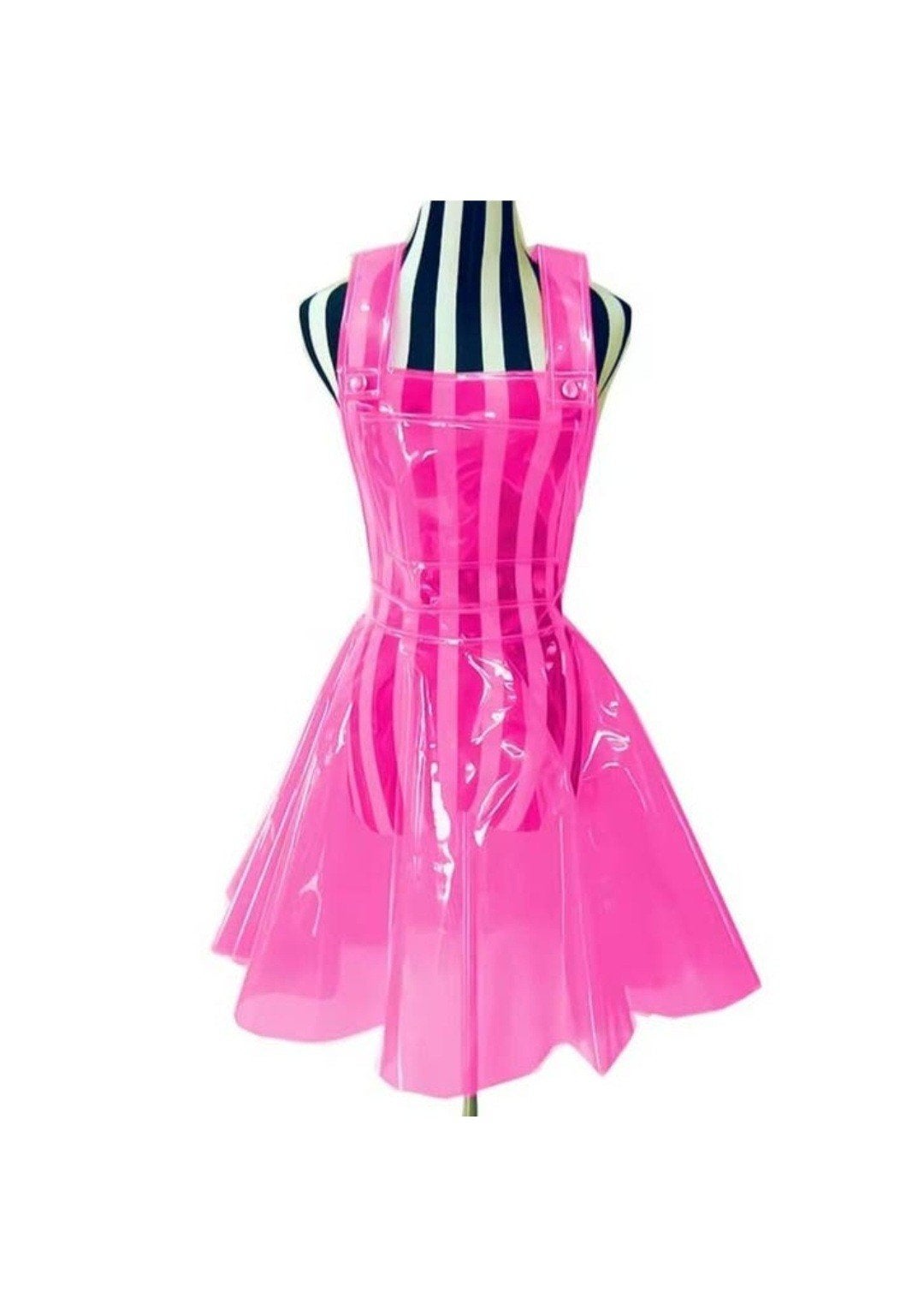 Mooie plastic jurk, tm 7XL, Verzenden, Nieuw, Onder de knie