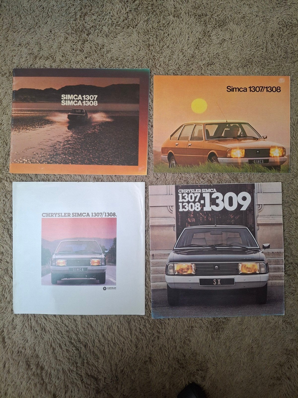 lot autofolders Simca 1307/1308, Verzenden, Zo goed als nieuw, Overige merken