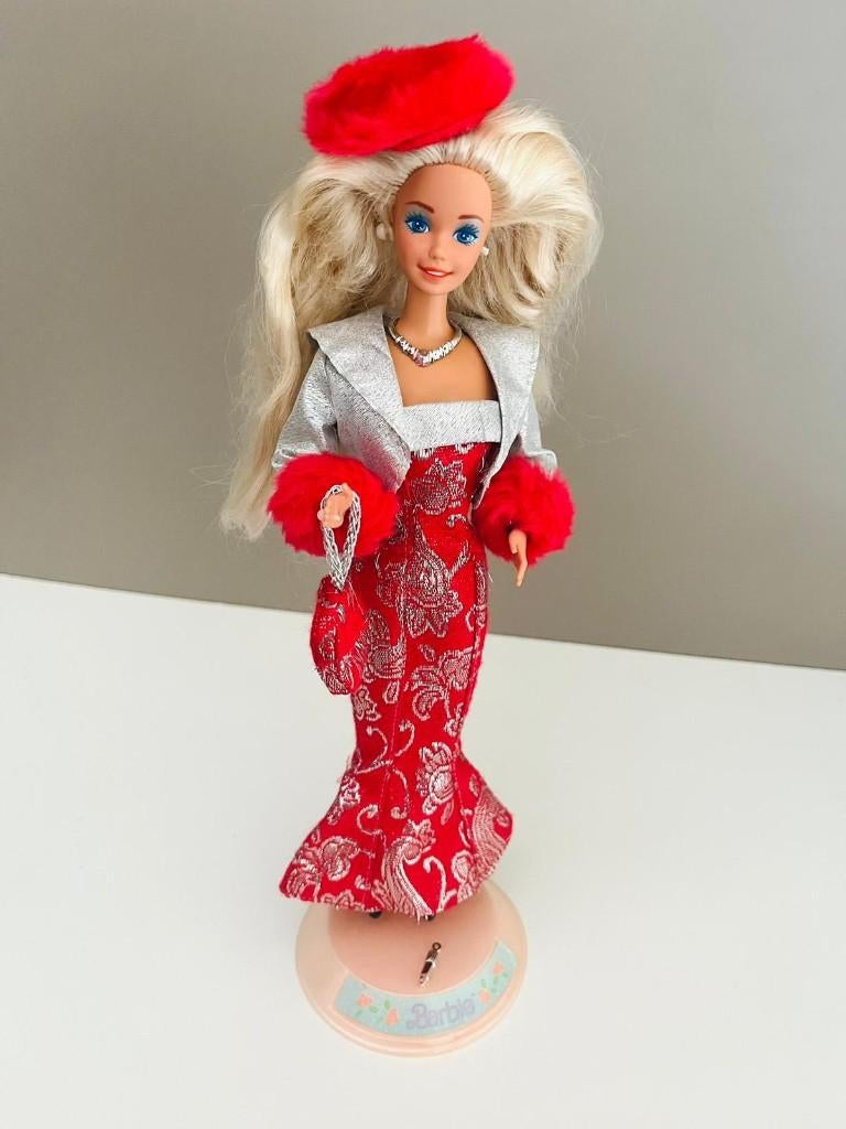 Barbie Prêt-à-Porter vintage leren jas rood en zwart/wit, Ophalen of Verzenden, Zo goed als nieuw, Barbie