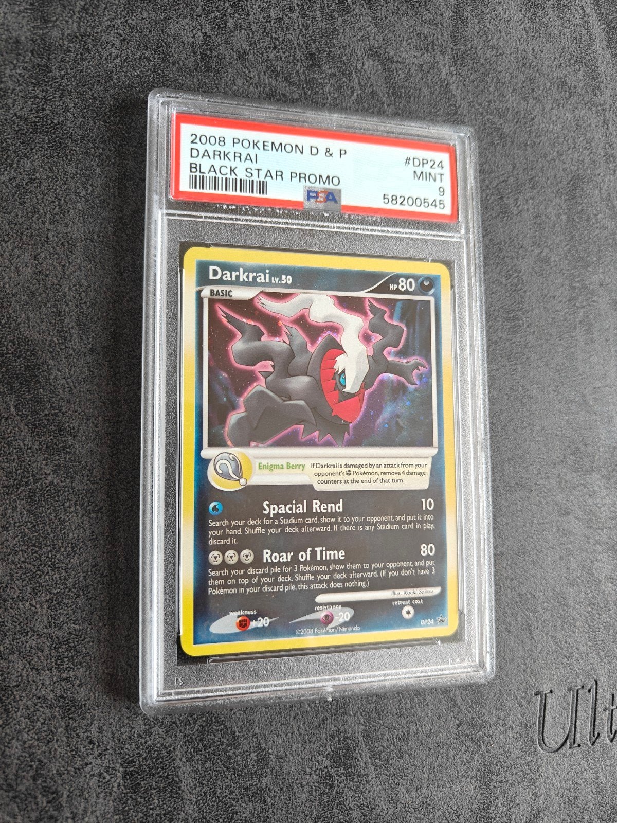 Darkrai Holo Black Star Promo DP24 PSA 9, Ophalen of Verzenden, Zo goed als nieuw, Losse kaart, Foil