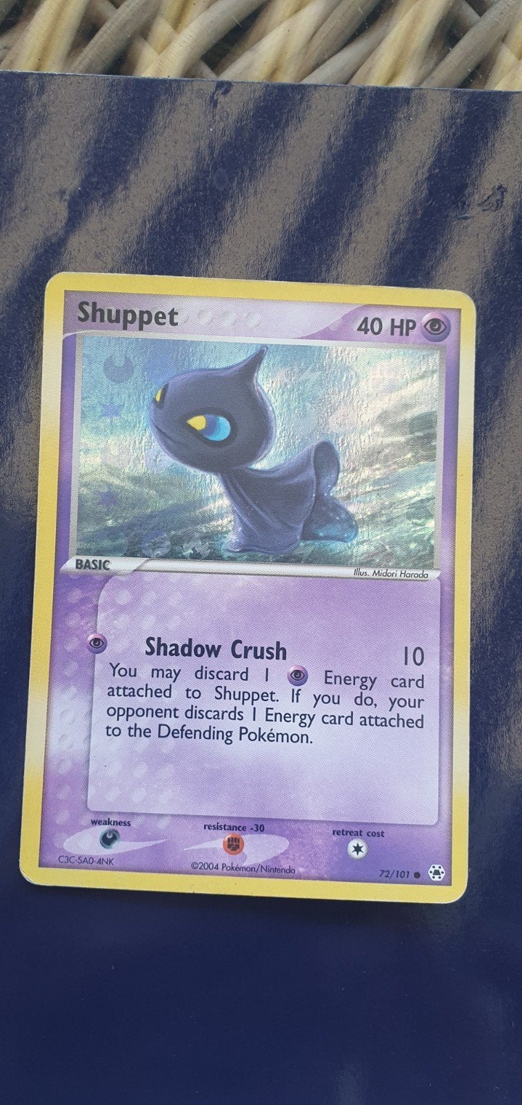 Shuppet 72/101 holo pokemon kaart, Ophalen of Verzenden, Gebruikt