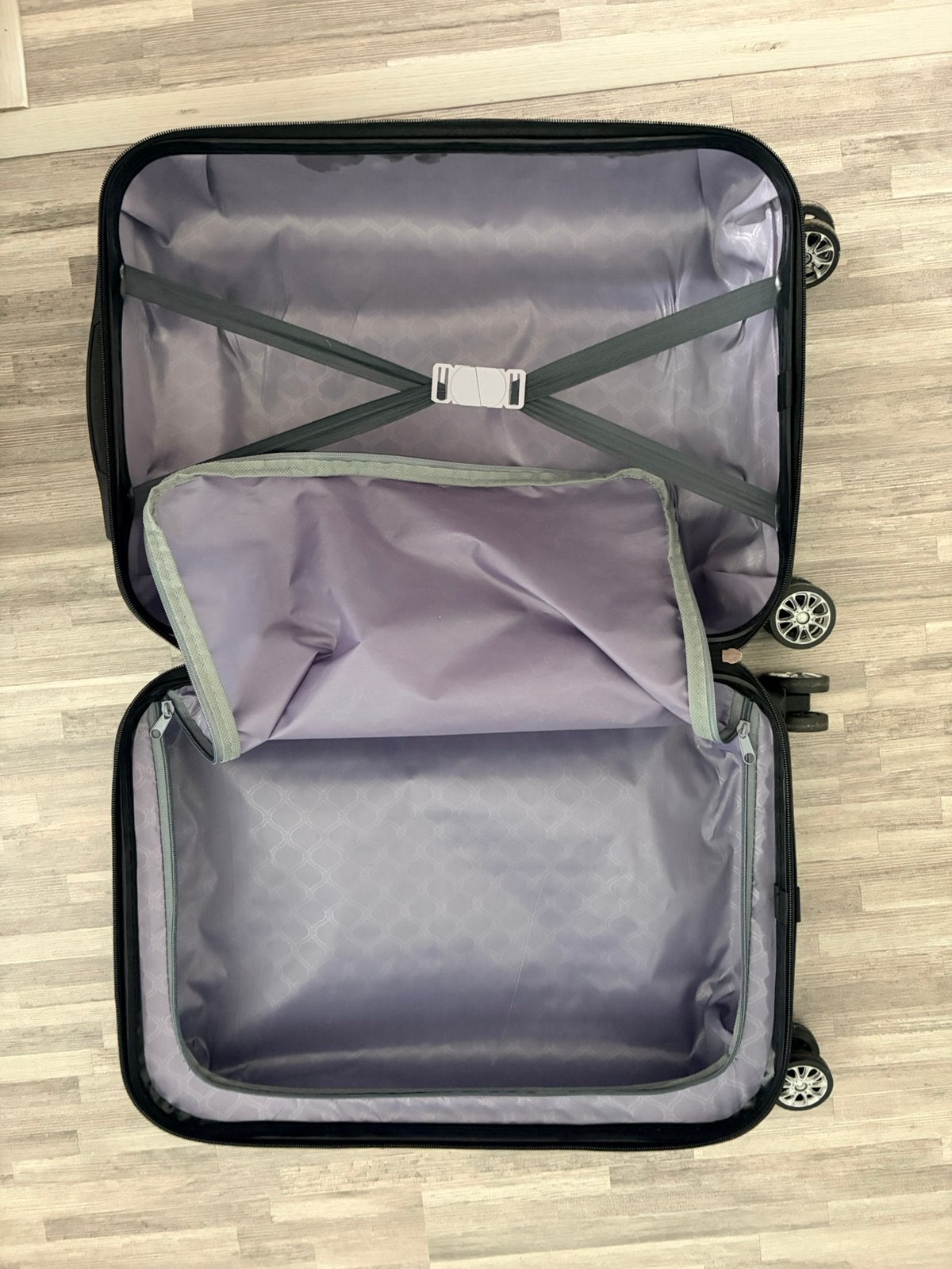 Handbagagekoffer hard zwart, 50 tot 60 cm, Hard kunststof, Zo goed als nieuw, 35 tot 45 cm