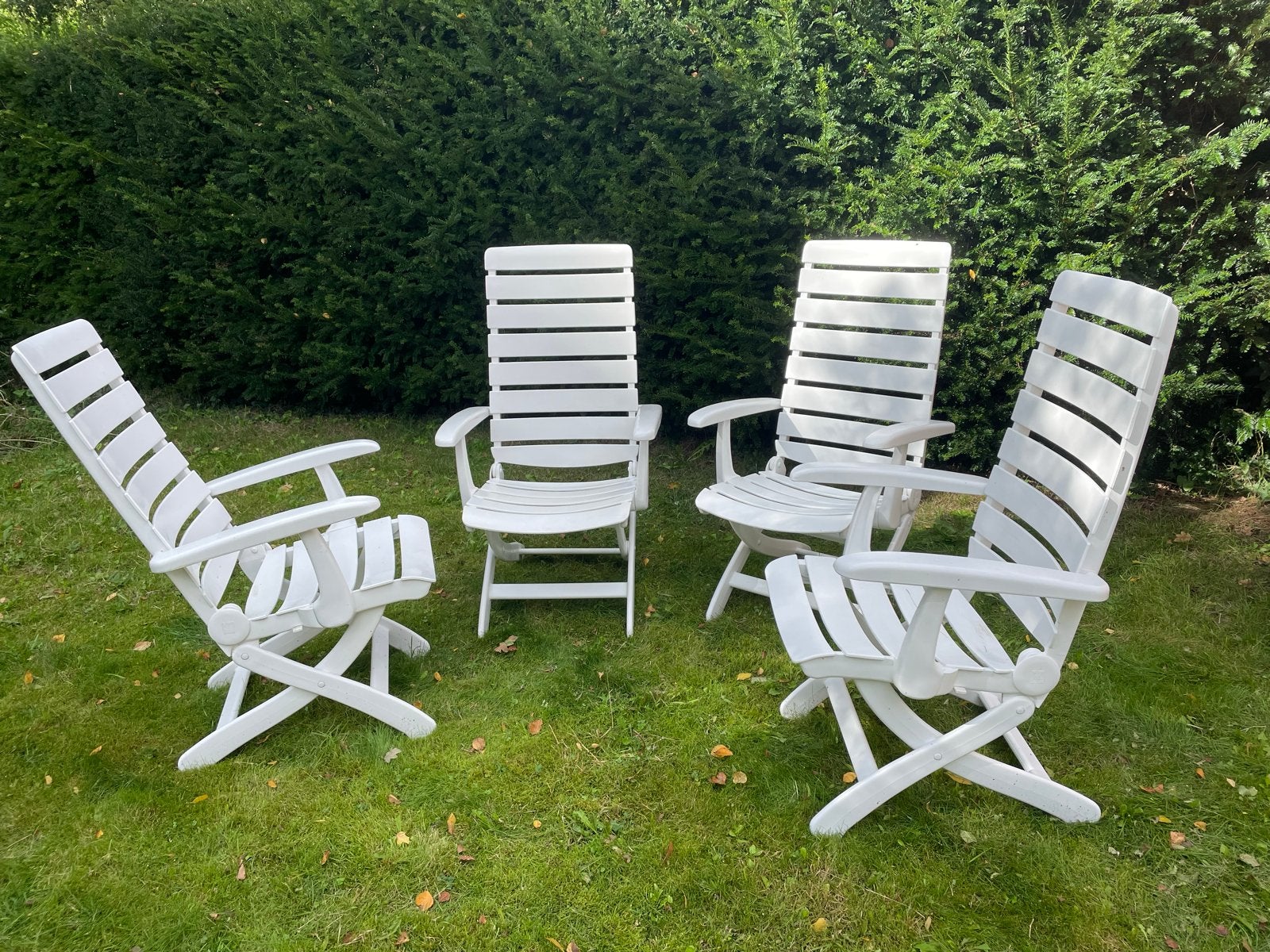 4 Kettler Tiffany tuinstoelen wit., Tuin en Terras, Ophalen, Zo goed als nieuw, Kunststof