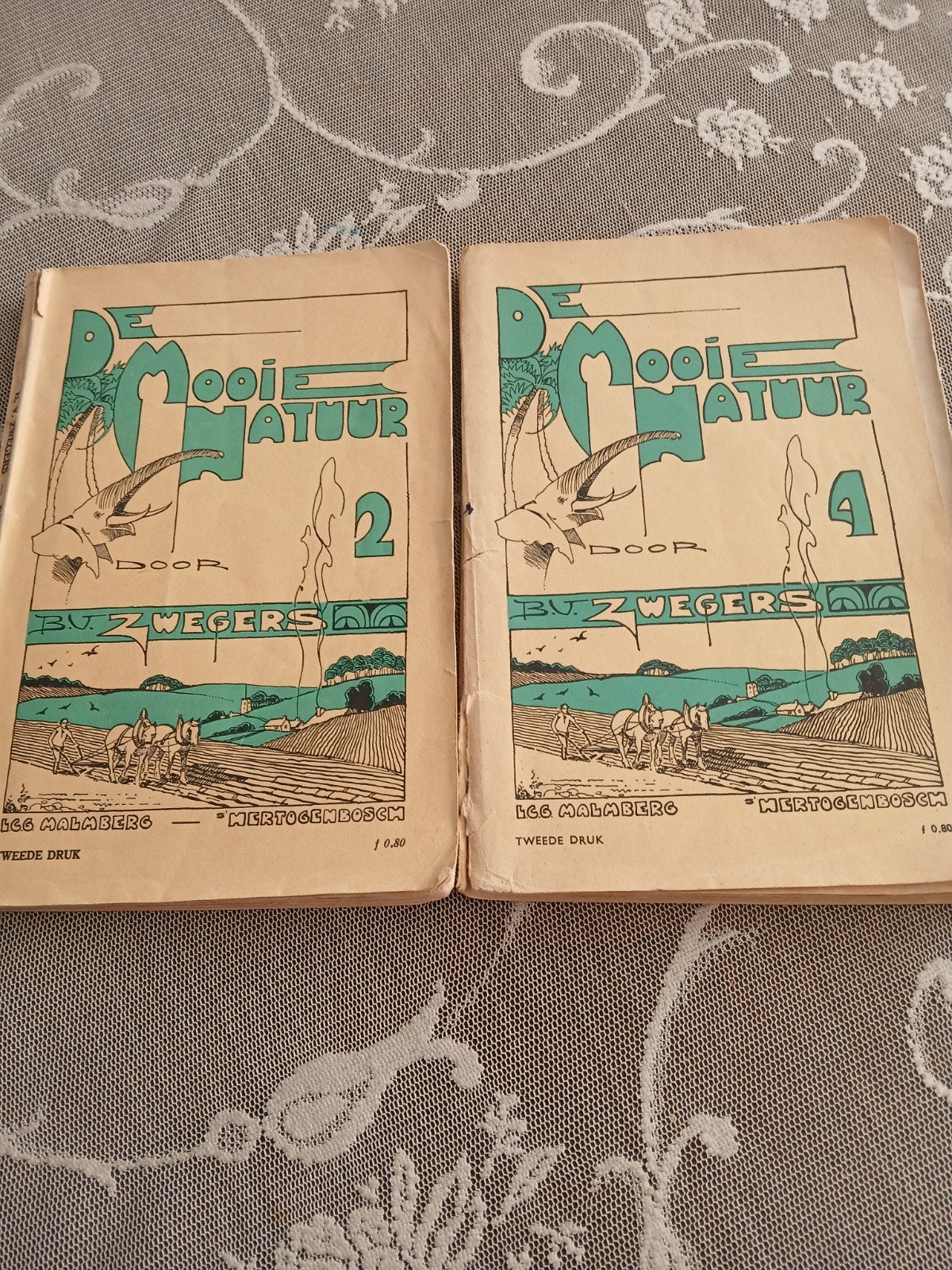 2 oude boekjes de mooie natuur 1934 en 1936, Ophalen of Verzenden, B.V. Zwegers
