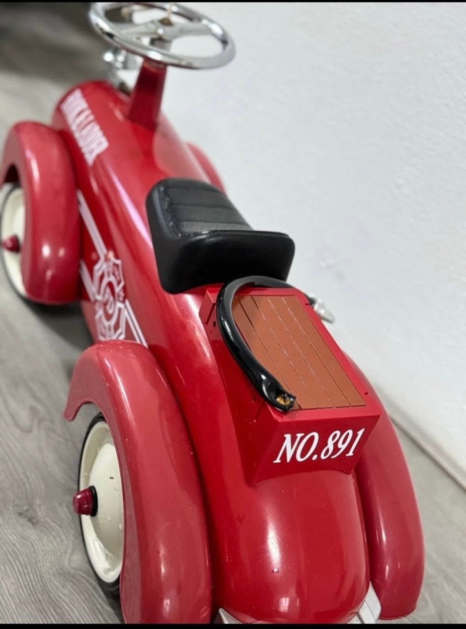 Nieuwe Rode Loopauto Brandweerwagen met Bel, Ophalen of Verzenden, Nieuw