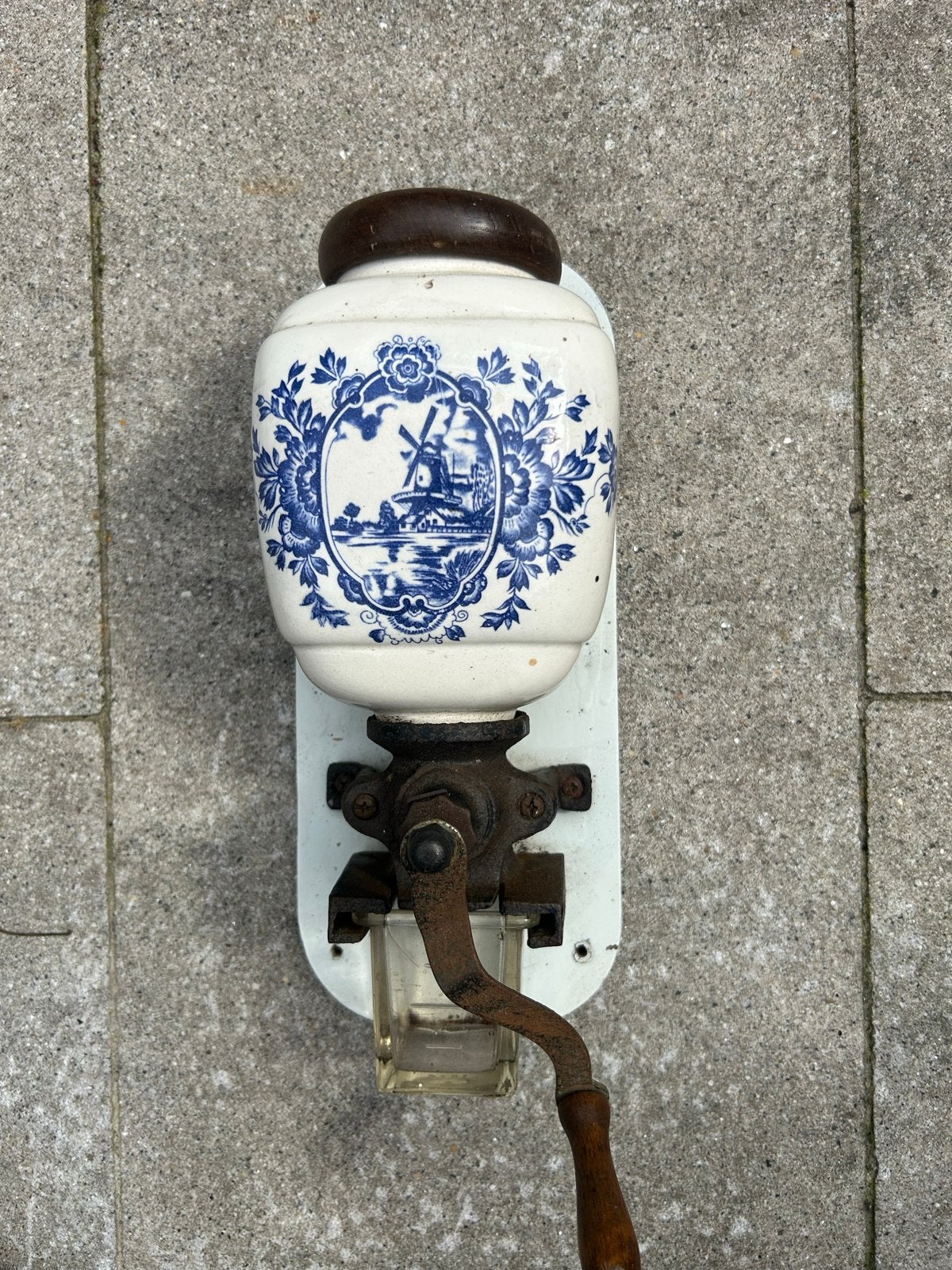 Antieke Delfts Blauwe Wandkoffiemolen, Antiek en Kunst, Antiek | Keukenbenodigdheden, Ophalen