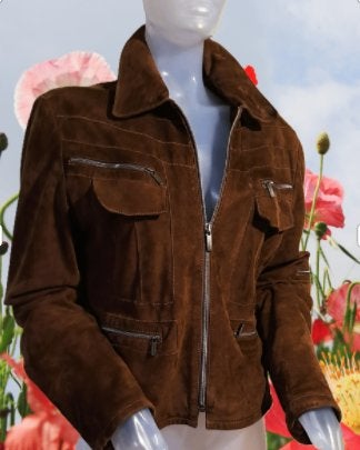 chestnut brown suede blazer 🍂ARMA  mt 42, Bruin, Verzenden, Maat 42/44 (L), Zo goed als nieuw