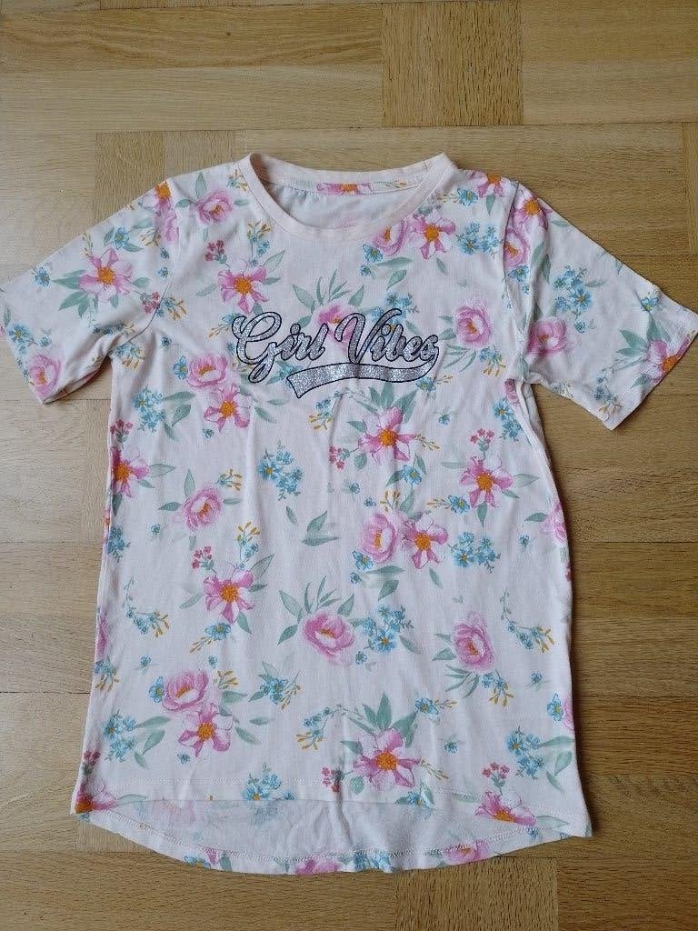 Shirt korte mouw bloemenprint maat 170-176, C&A, Meisje, Ophalen of Verzenden, Zo goed als nieuw