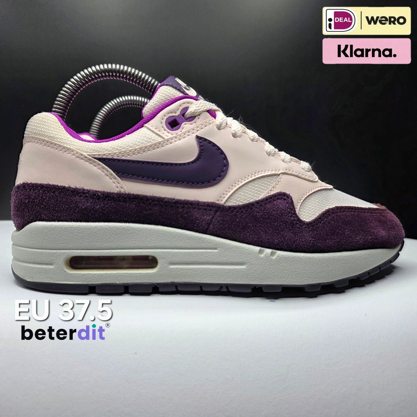 Nike Air Max 1 'Light Soft Pink Grand Purple' Maat: 37.5, Ophalen of Verzenden, Nike, Nike, Nike air max