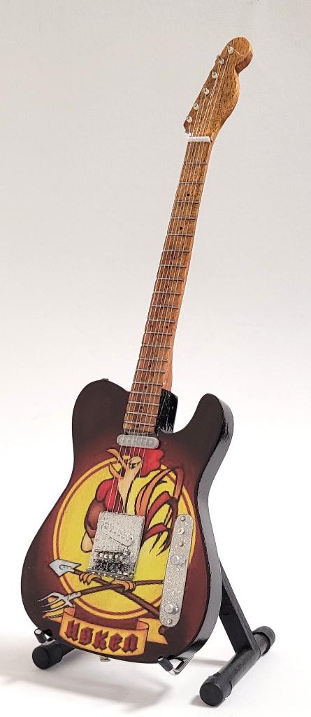 Normaal Hoken haan miniatuur gitaar van hout mini guitar, Verzamelen, Info@deconoord.nl, Deco Noord, Nieuw, Ophalen of Verzenden