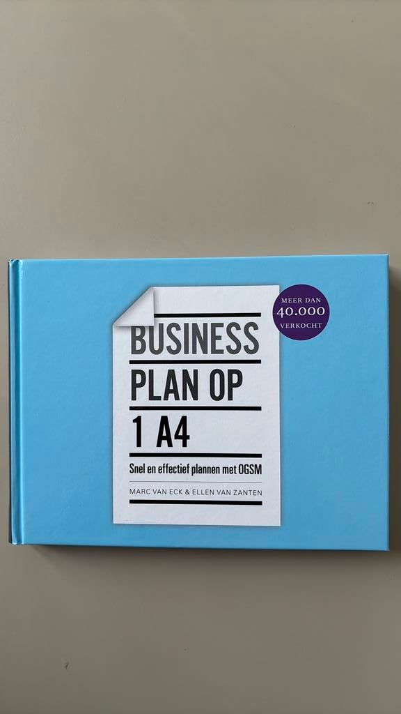 Ellen Leenhouts - Businessplan op 1 A4, Verzenden, Sociale wetenschap, Ellen Leenhouts; Marc van Eck, Nieuw
