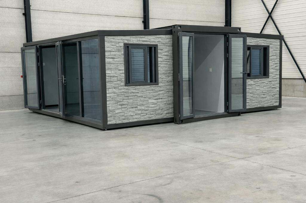 Tiny House Glaswand met 2 openslaande deuren, Betaalbaar!, Tuin en Terras, Nieuw, Ophalen of Verzenden, 400 cm of meer, Metaal