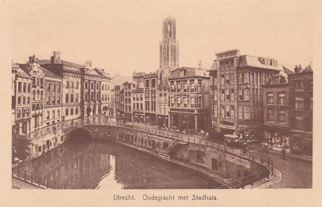 18620 Utrecht Oudegracht  Stadhuis Uitgave weenenk en Snel, Verzenden, 1920 tot 1940, Ongelopen, Utrecht