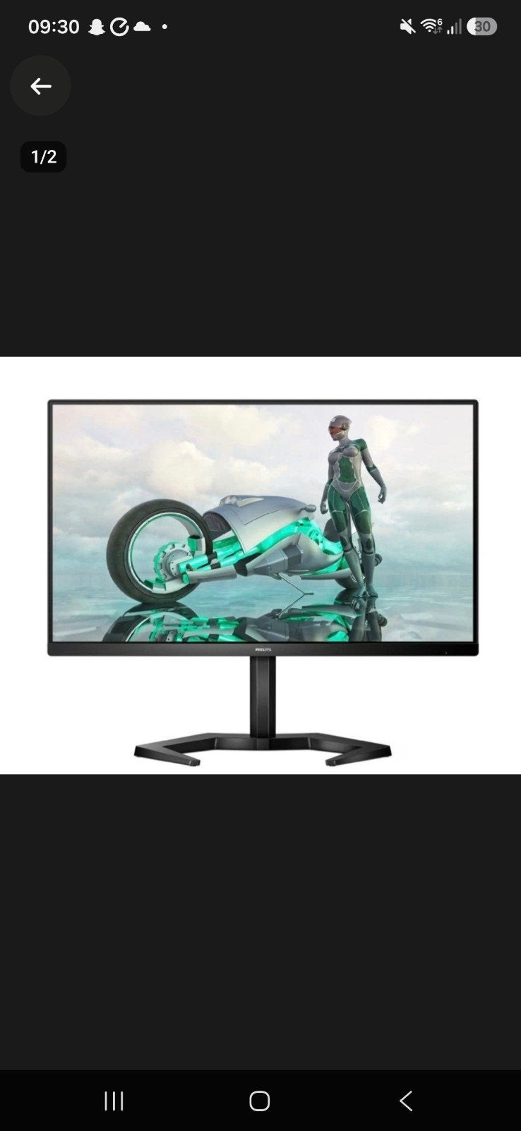 24 inch Gamingmonitor, Philips, Ingebouwde speakers, Full HD, Zo goed als nieuw