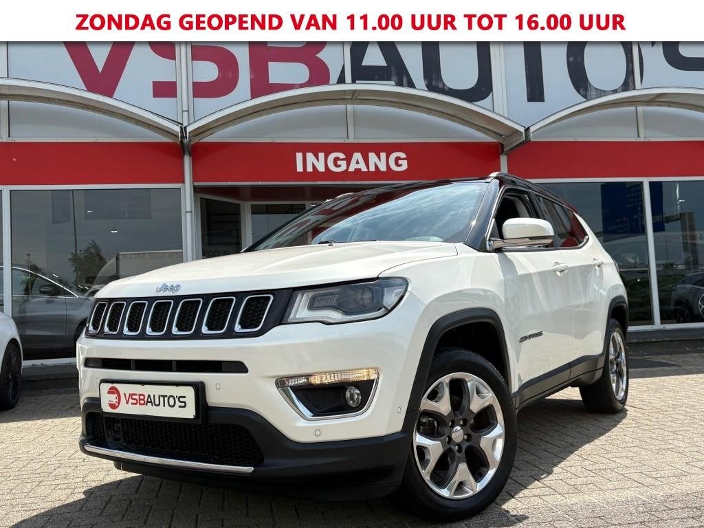 Jeep COMPASS 1.4 M.AIR LTD 4X4 AUT. NAVI CAMERA CRUISE AIRCO, Automaat, Gebruikt, 4 cilinders, Met garantie (alle)