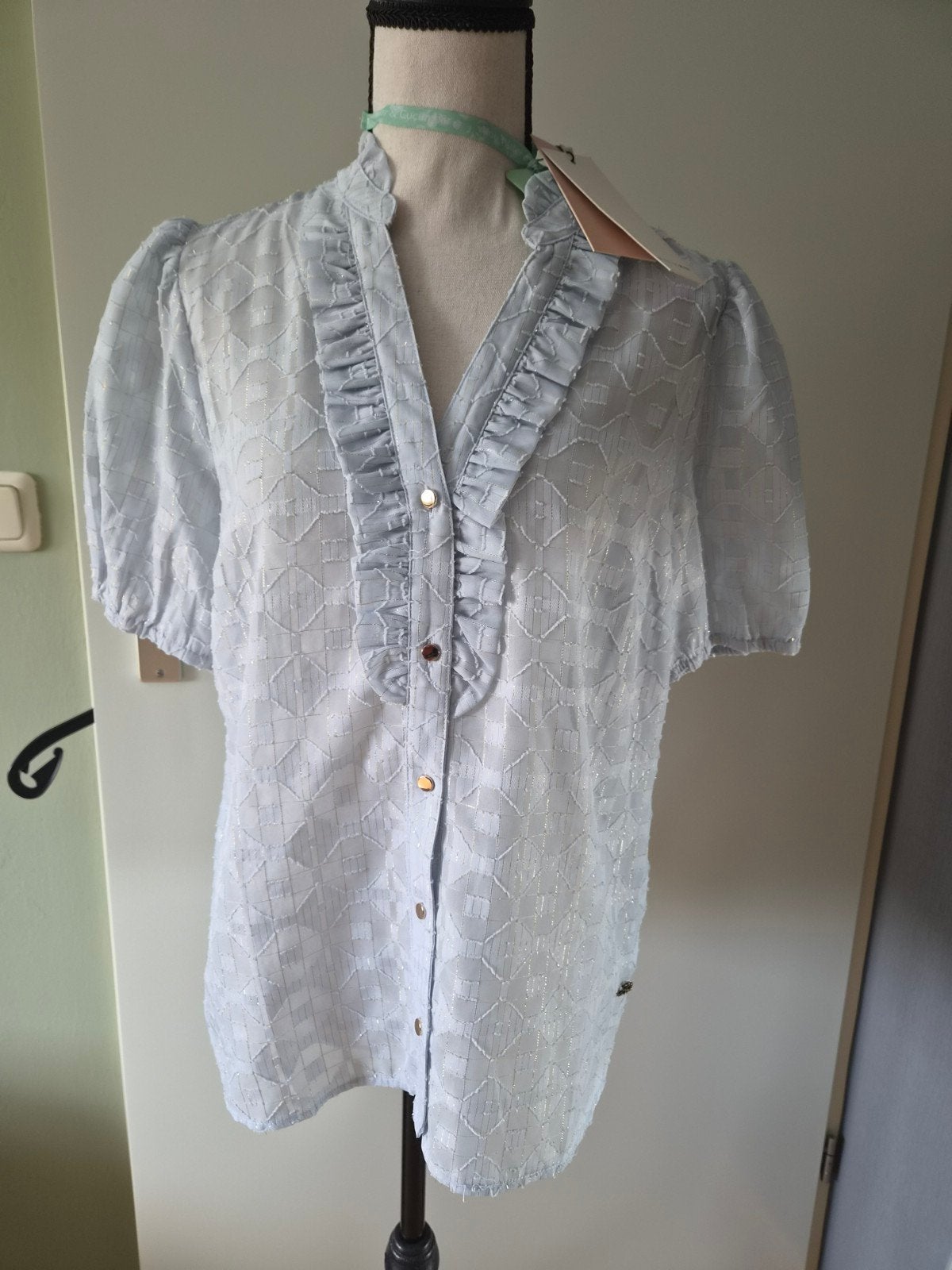 Super mooi nieuw lichtblauw dames blousje van Femme9 maat L, Maat 38/40 (M), Blauw, Femme9, Nieuw
