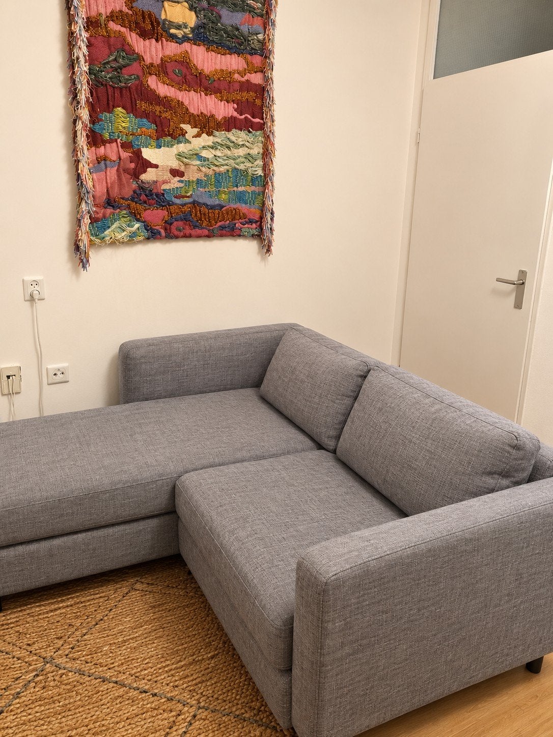 Ikea Karlstad hoekbank met 2 hoezen, Gebruikt, 150 tot 200 cm, Hoekbank, Ophalen of Verzenden