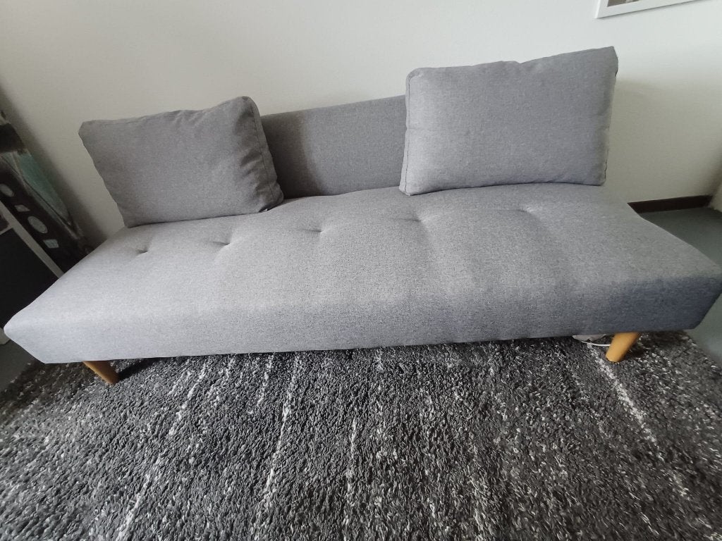 Slaapbank Perth Leen Bakker 74x180x86, Ophalen, Zo goed als nieuw, Eenpersoons, Grijs