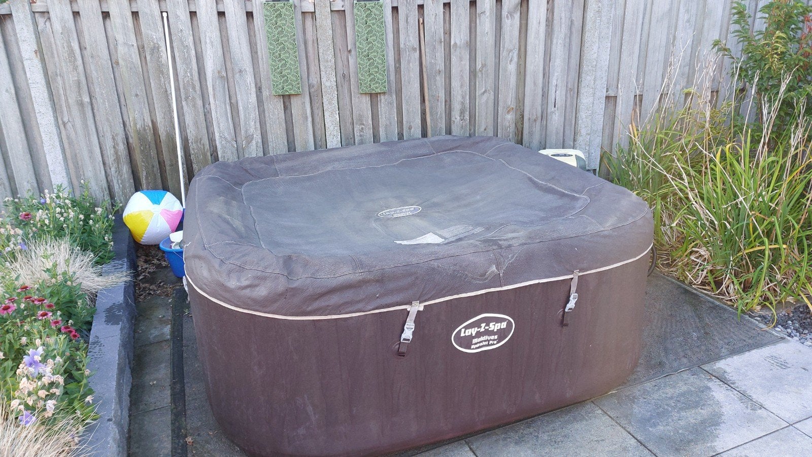 gratis Lay-Z-Spa Maldives HydroJet whirlpool - 5-7 pers, Tuin en Terras, Zwembaden, Ophalen, Gebruikt, 200 tot 300 cm, Opblaaszwembad