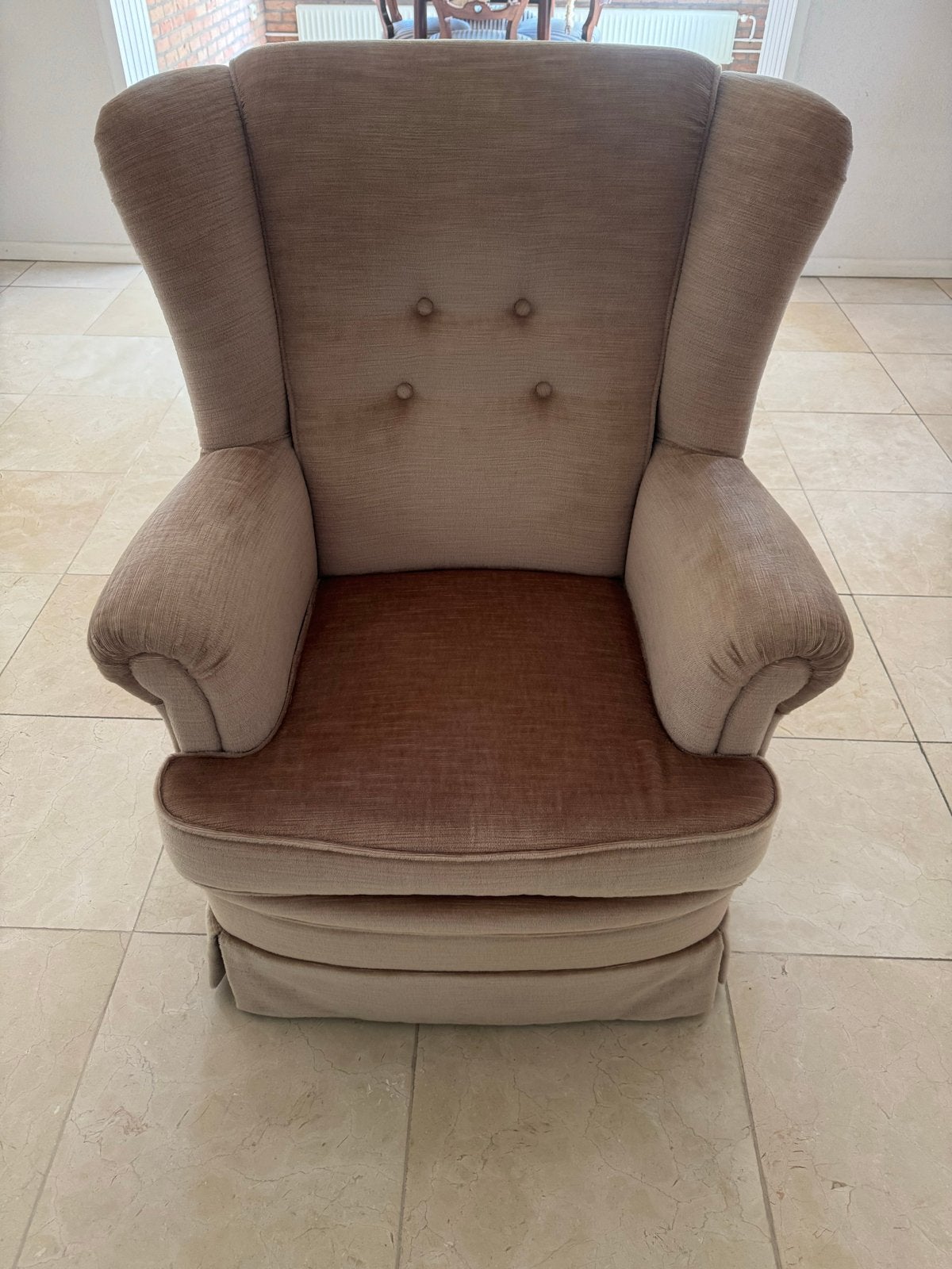 Comfortabele fauteuil in oud rosé, Ophalen, Gebruikt, Overige kleuren, Eén