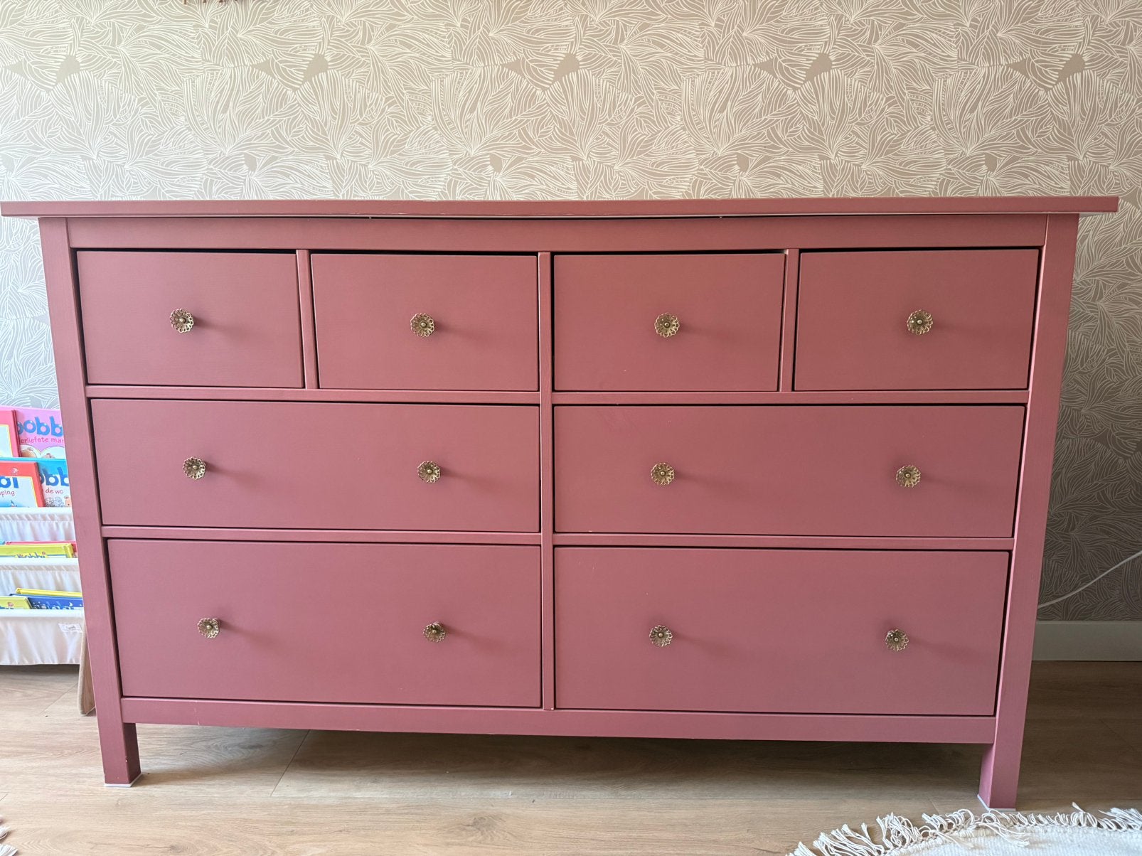 Ikea Hemnes in burgundy/oud roze vintage look, Ophalen, Zo goed als nieuw, 25 tot 50 cm