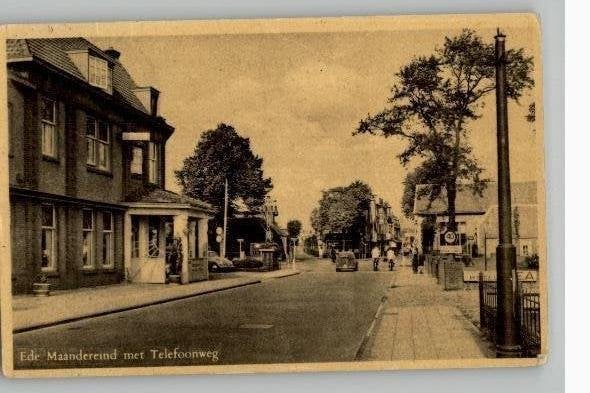 Ede Maandereind met Telefoonweg st 1955