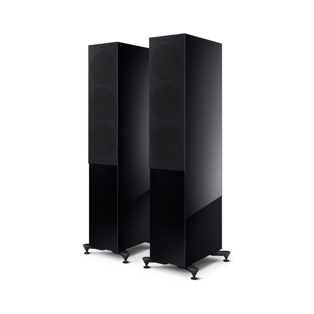 KEF R7 Meta Hoogglans zwart (set) - nieuw, dealer, garantie, Vloerstaande luidspreker, Nieuw, Ophalen of Verzenden, 150 watt of meer