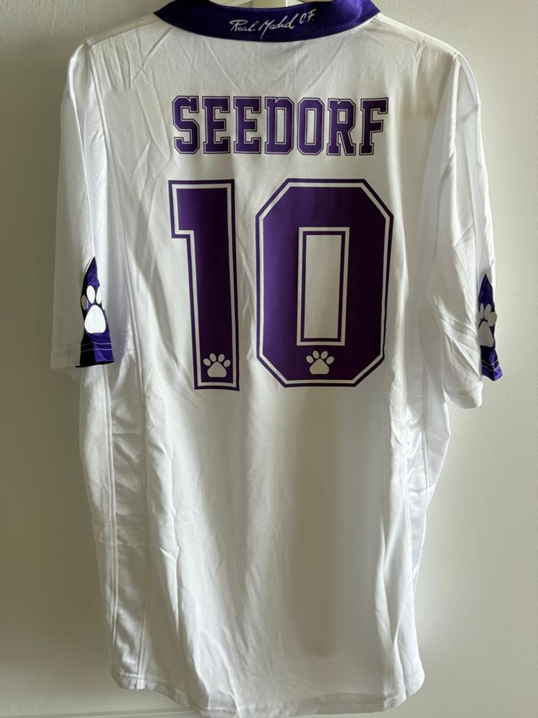Real Madrid Thuisshirt 1997/1998 Seedorf large 10, Maat 52/54 (L), Wit, Nieuw, Ophalen of Verzenden