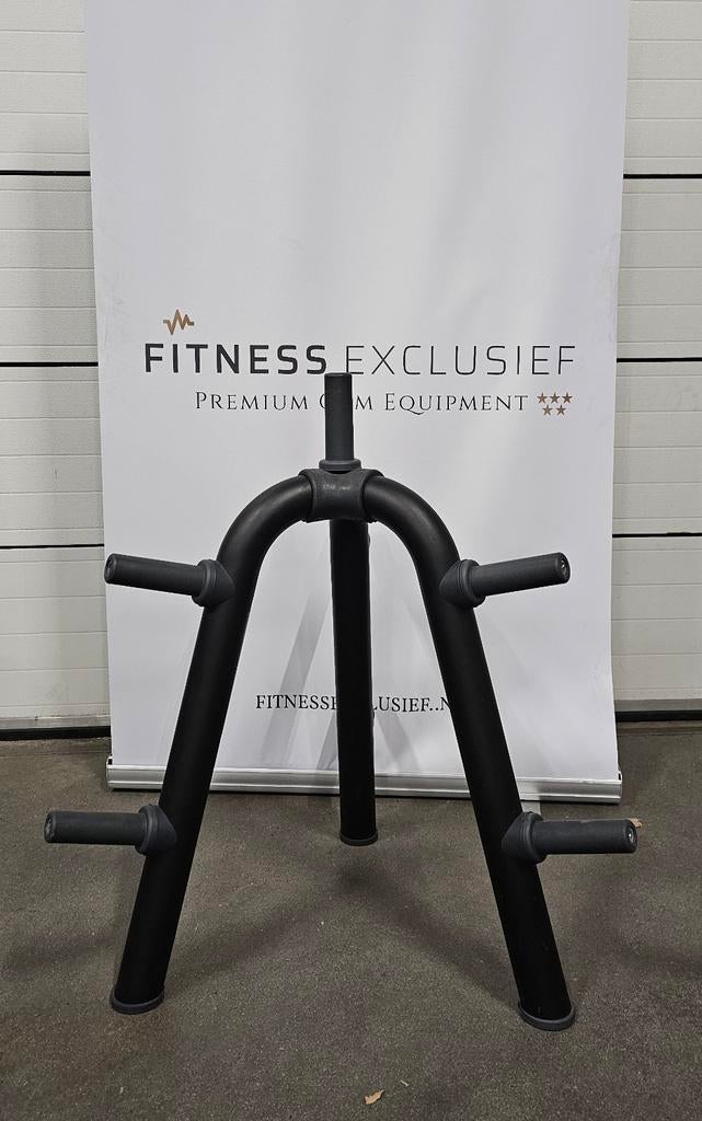 Technogym Plate Rack Zwart – Halterschijven Opslagrek, Ophalen, Gebruikt, Benen, Overige typen