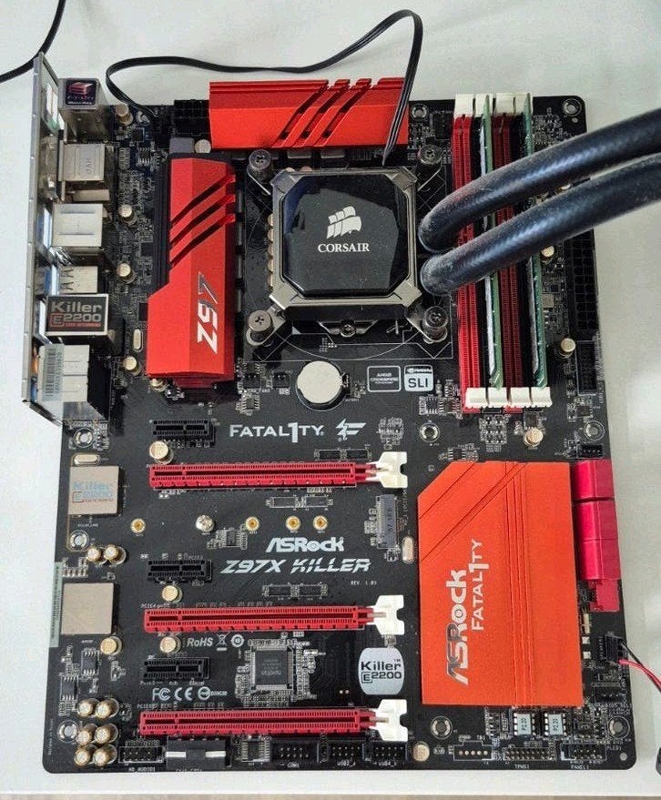 Intel i5-4670 + Z97X Killer + 16GB DDR3 + Corsair H60 waterk, Computers en Software, Gebruikt, DDR3, Ophalen of Verzenden, LGA 1150
