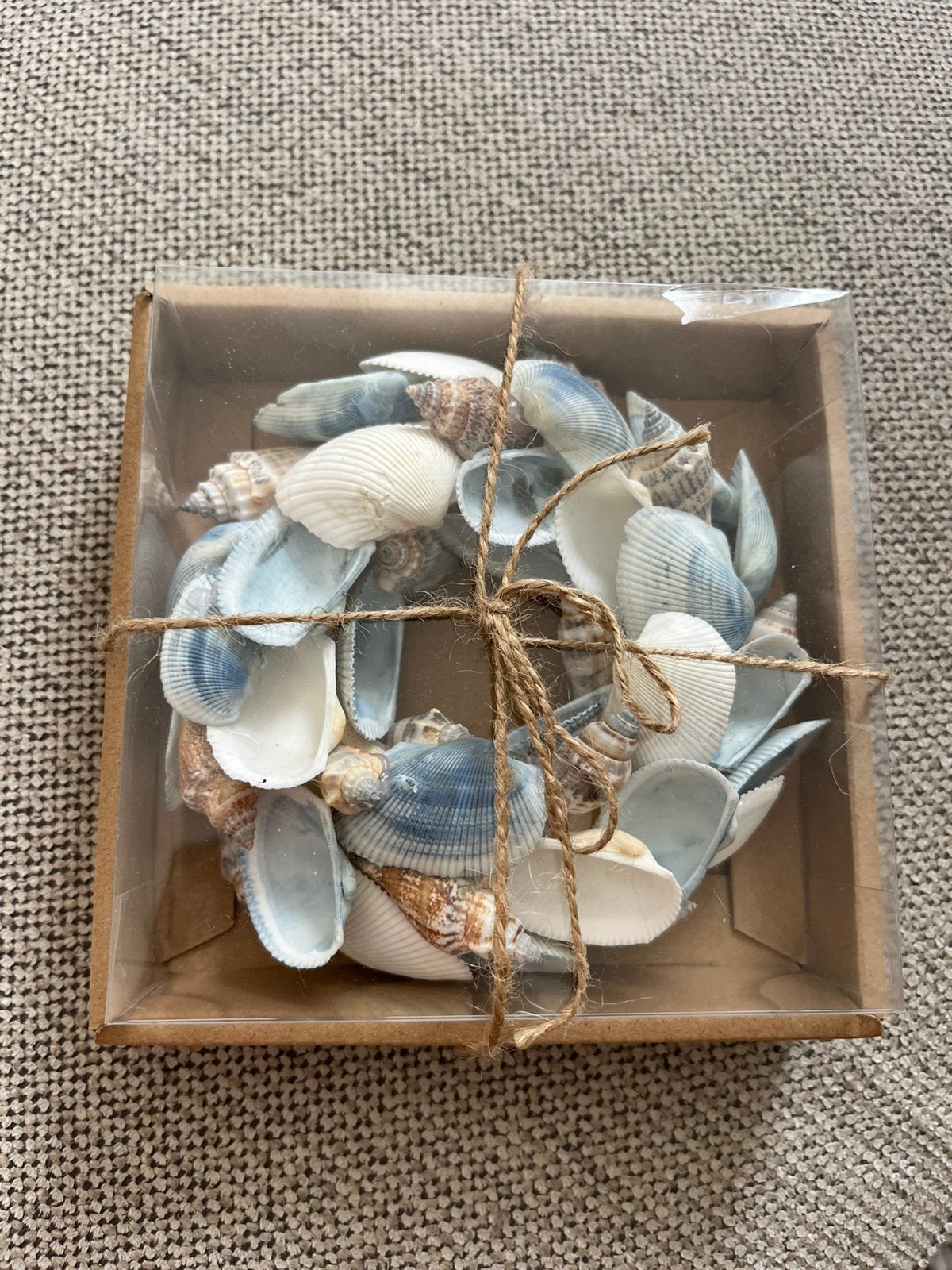 Te koop: Rivièra Maison schelpenkrans Blue Sea Shell, 15 cm, Ophalen of Verzenden, Krans, Schelpen