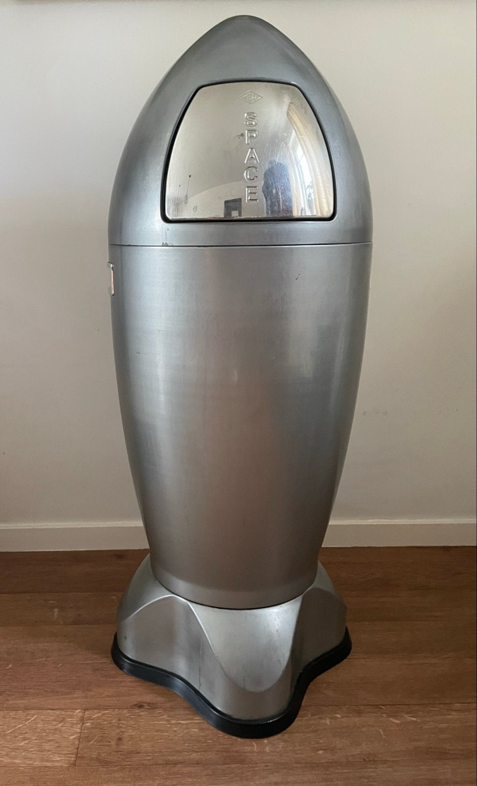 Wesco Spaceboy xl design afvalemmer - 35 liter - Zilver, 30 tot 40 liter, Ophalen, Gebruikt, Metaal