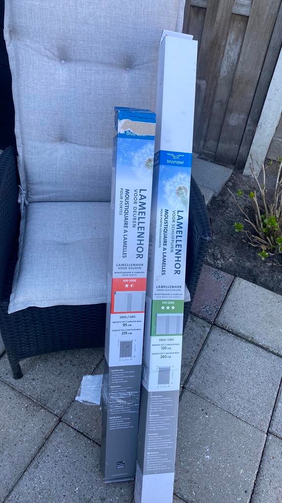 Lamellenhor Bruynzeel 120 breed, 260 hoog, Doe-het-zelf en Verbouw, Deuren en Horren, 215 cm of meer, Hordeur, Zo goed als nieuw