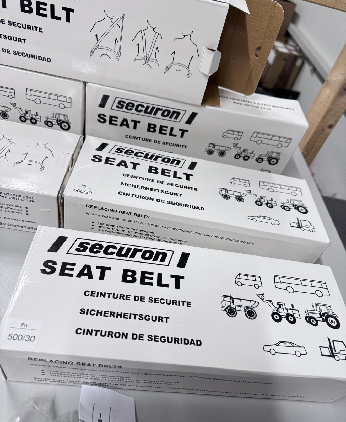 NIEUW 3x Securon 500/30 veiligheidsgordel gordel riem bus, Auto diversen, P, P, P, Nieuw