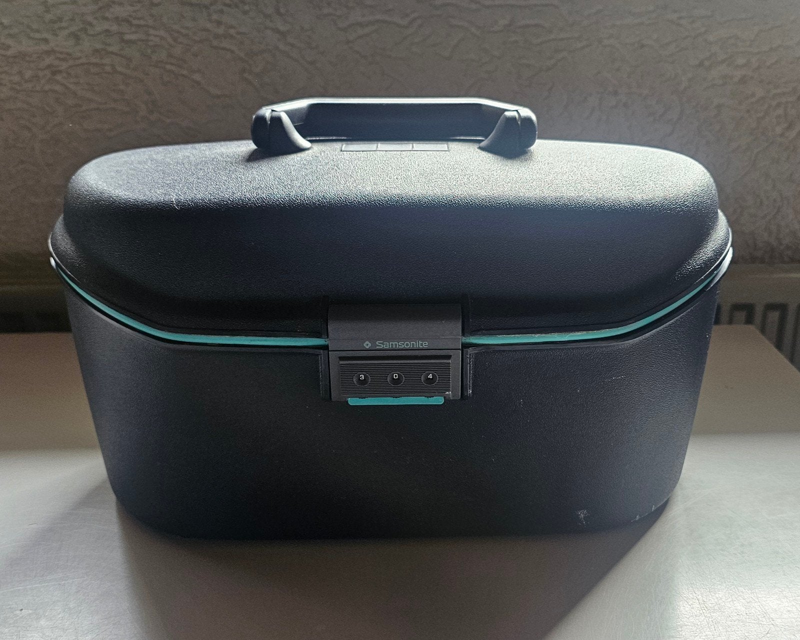 Samsonite Beautycase - Hardcase met slot en spiegel, Sieraden, Tassen en Uiterlijk, Ophalen, Blauw, Met slot, Zo goed als nieuw