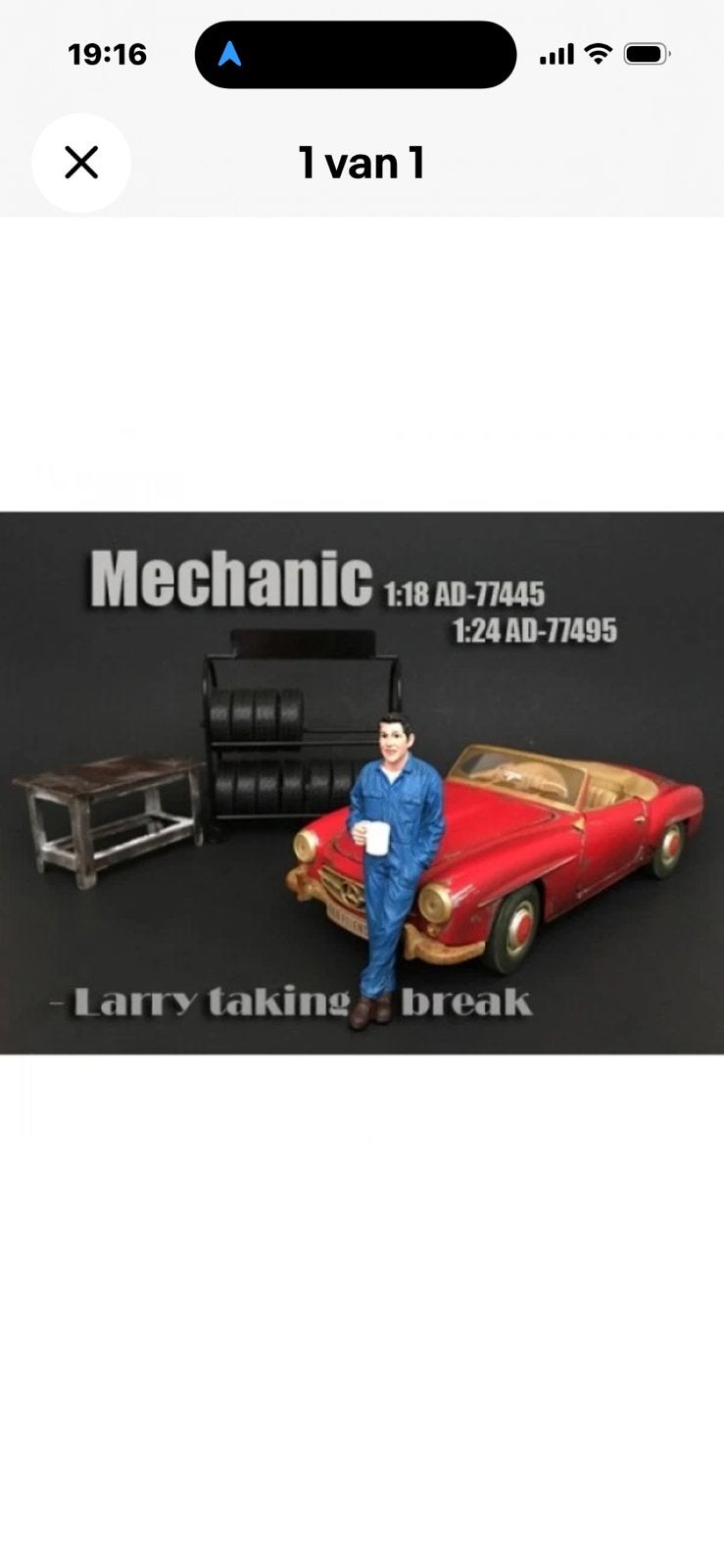 Nieuw. Mechanic larry heeft pauze, Ophalen of Verzenden, Nieuw, Groter dan 1:35, Figuur of Figuren