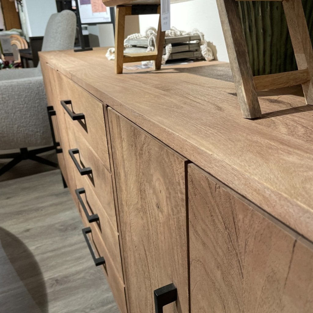 Piastra Dressoir 4D + 4L Mango Warm naturel - Pronto Wonen, Niet ingevuld, Niet ingevuld, Niet ingevuld