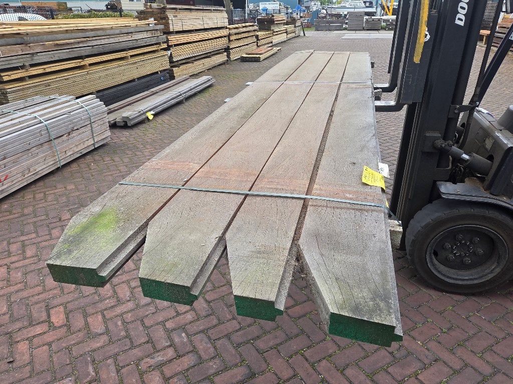 3.9 m2 Azobé hardhouten damwand 6 cm dik - nr: DW74, Tuin en Terras, Palen, Balken en Planken, Ophalen, 250 cm of meer, Planken