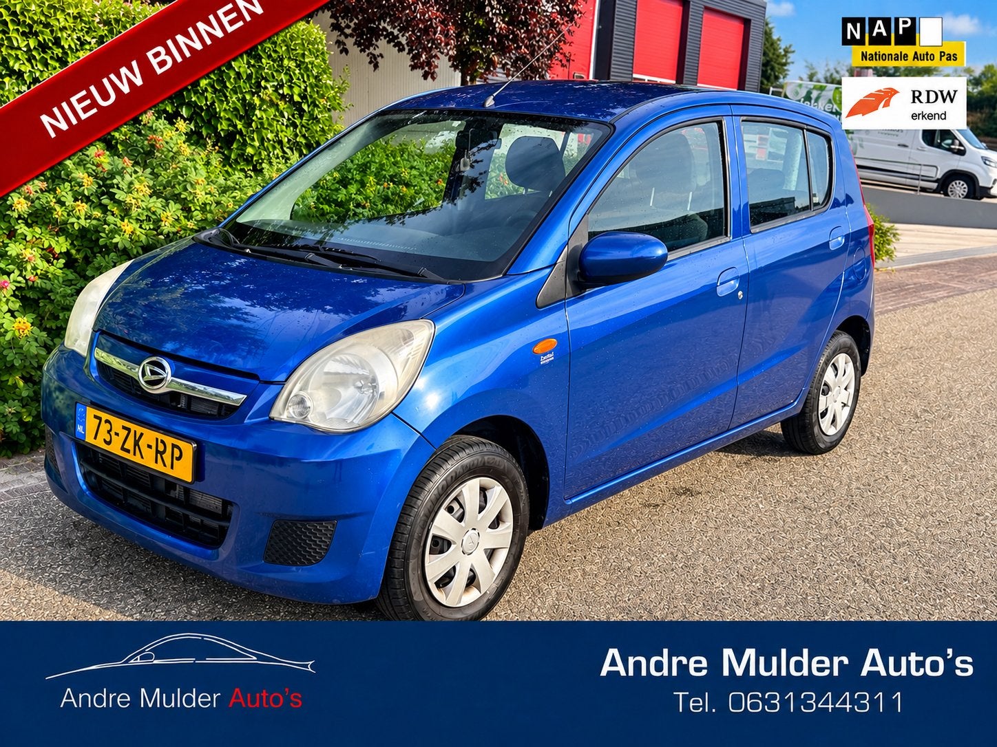 Zeer nette Daihatsu Cuore 1.0 5D 2008 Blauw Airco, Voorwielaandrijving, 600 kg, 18 €/maand, Cuore