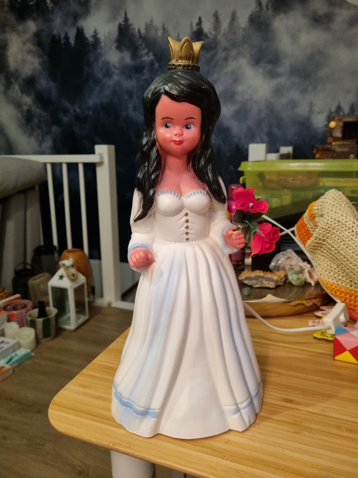 Vintage Prinses Lamp - Unieke Verlichting, Ophalen of Verzenden, Gebruikt, Lamp