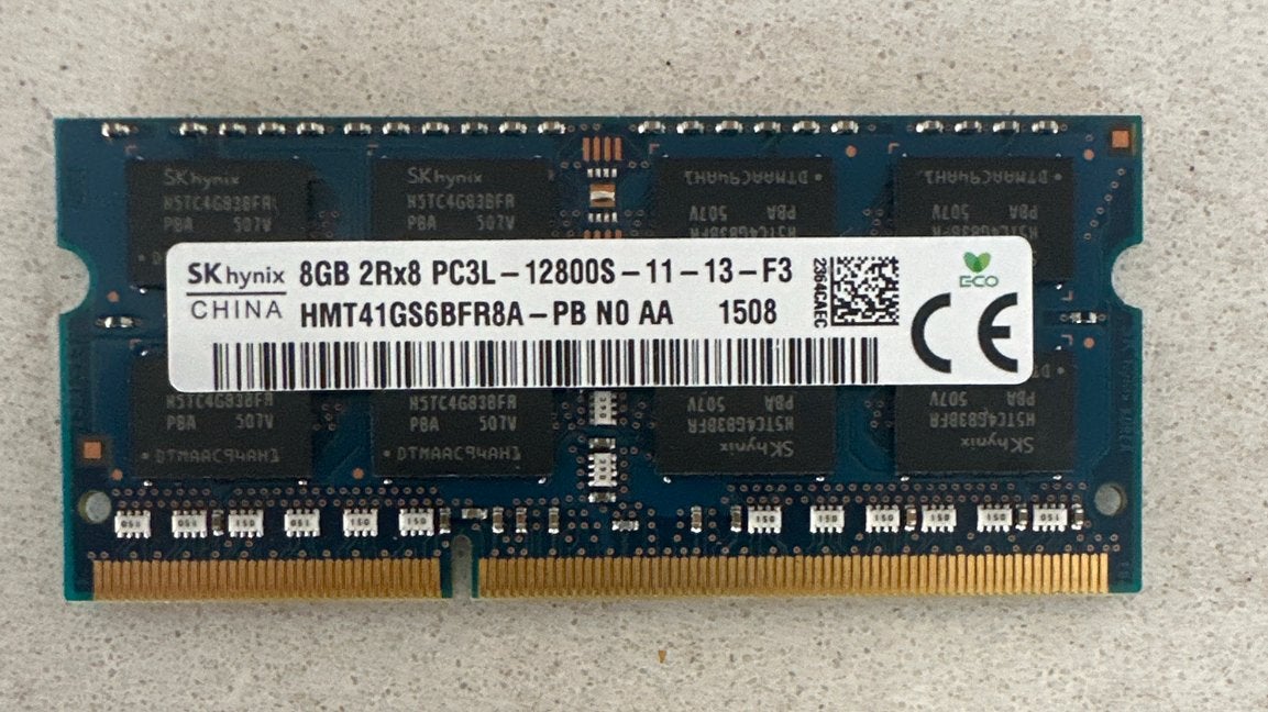 SK Hynix 8GB DDR3L RAM PC3L-12800S Laptop Geheugen, 8 GB, DDR3, Ophalen of Verzenden, Zo goed als nieuw