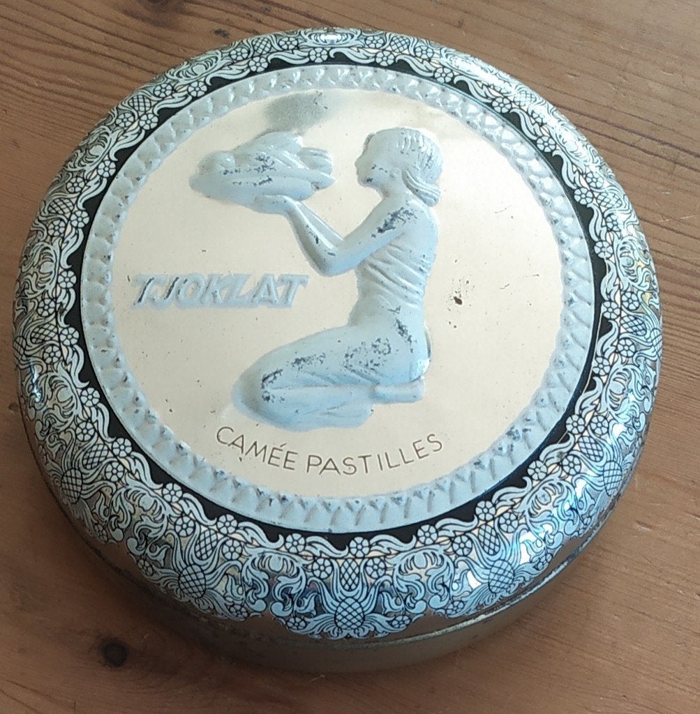 vintage blikje Tjoklat camée pastilles, Verzamelen, Blikken, Ophalen of Verzenden, Gebruikt, Overige, Overige merken