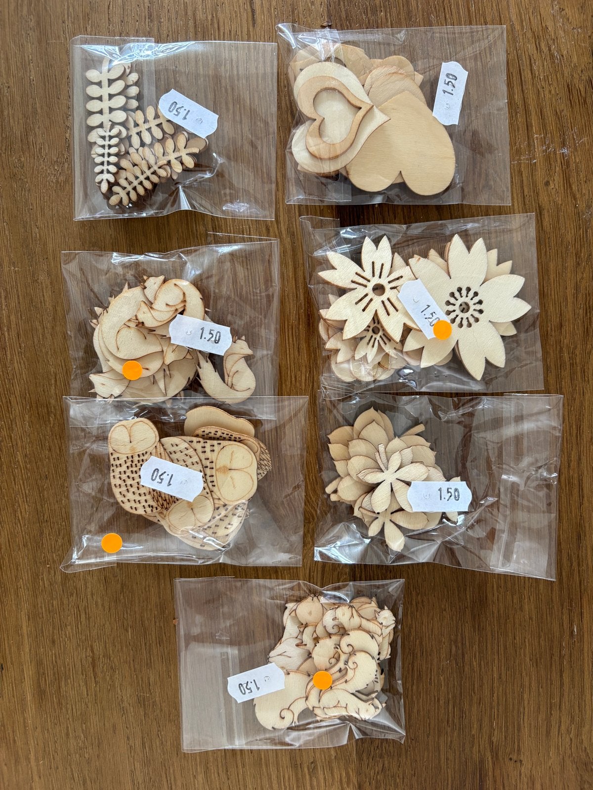 Houten Knutseldecoraties - Diverse Vormen, Hobby en Vrije tijd, Knutselen, Handgemaakt, Nieuw, Overige merken, Knutselmateriaal