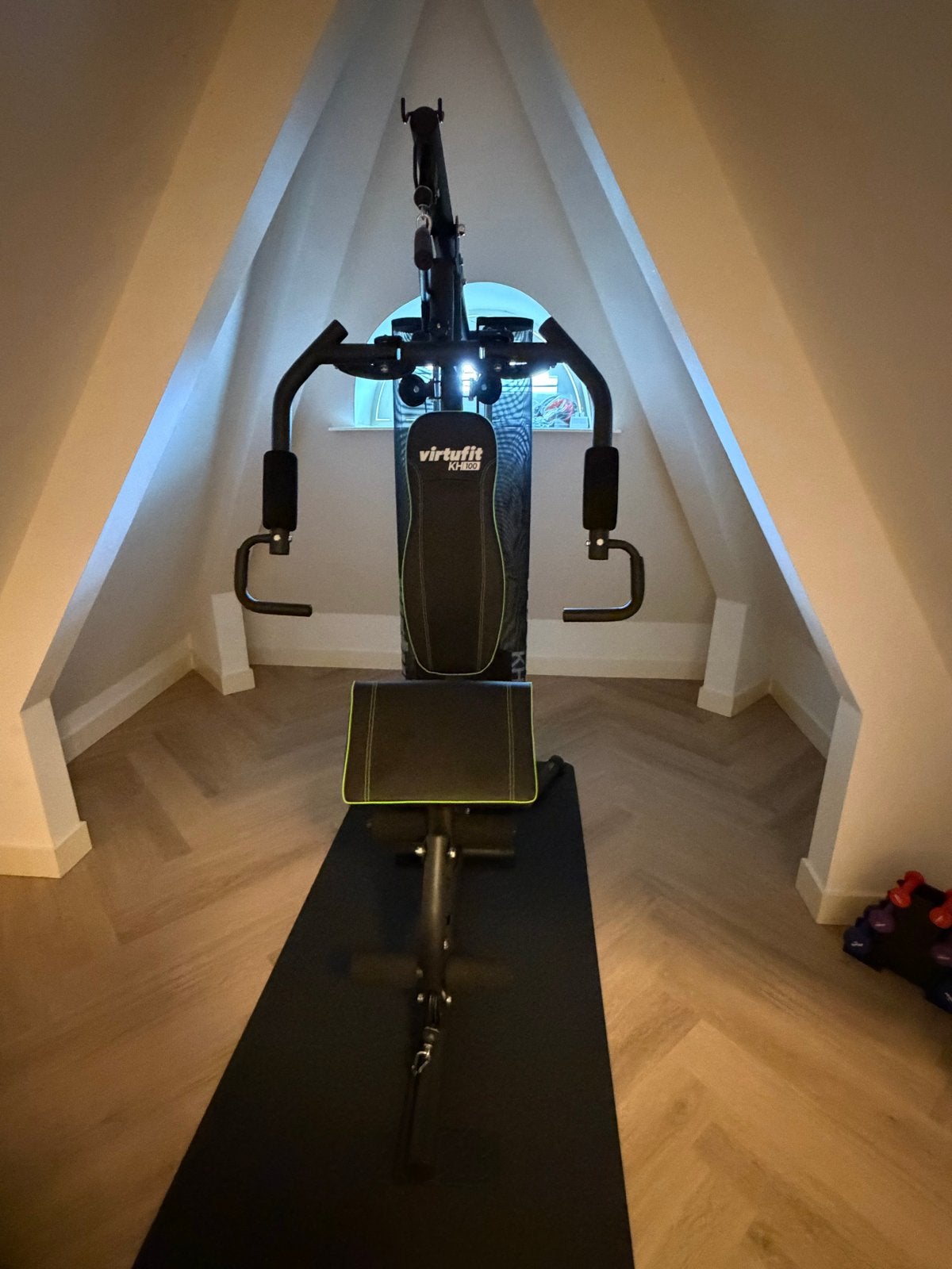 VirtuFit Home Gym Set: Krachtstation, Loopband & Fitnessbank, Ophalen, Krachtstation, Armen, Zo goed als nieuw