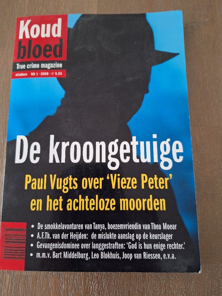 Koud bloed True crime magazine nr. 1, 2008, Ophalen of Verzenden, Zo goed als nieuw, Overige typen