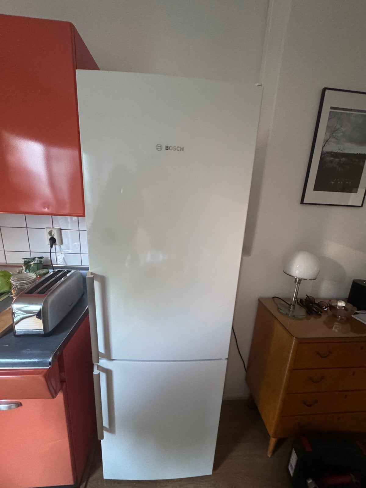Bosch Koelkast, Witgoed en Apparatuur, Koelkasten en IJskasten, Ophalen, 200 liter of meer, 160 cm of meer, Zo goed als nieuw