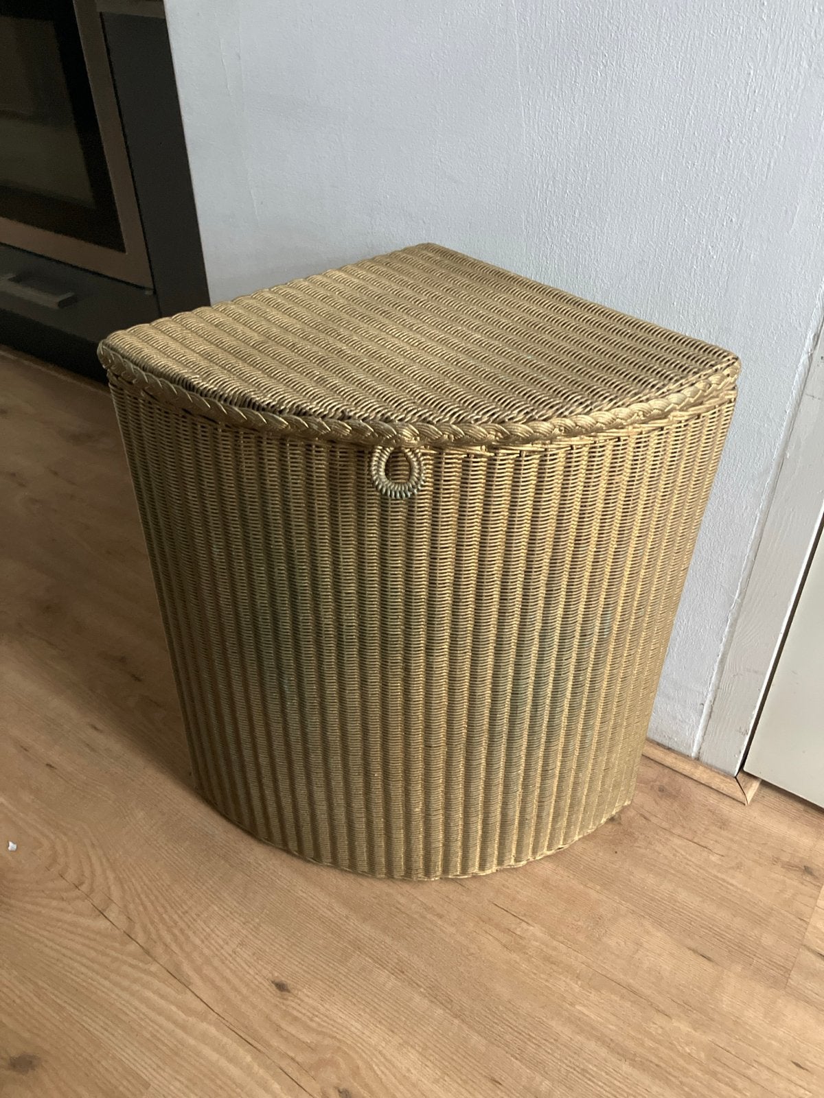 Vintage Lloyd Loom Lusty wasmand - hoekmodel, Ophalen, Vintage, Gebruikt, Beige