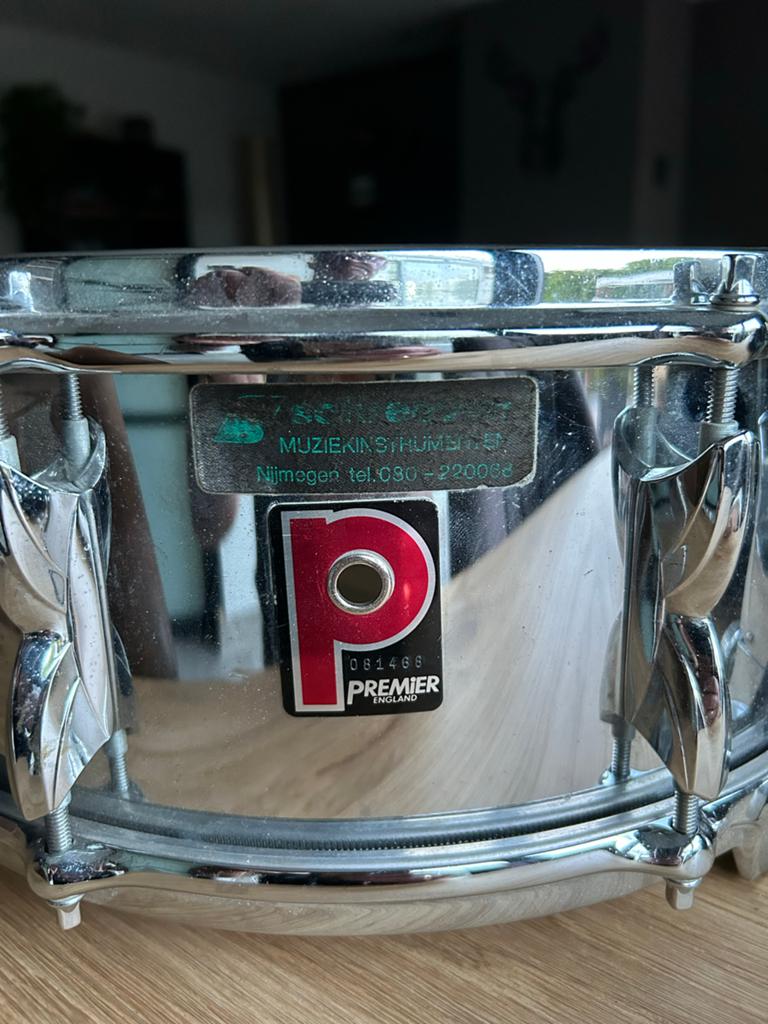 Premier Snaredrum - Vintage Chrome Snare 14 inch, Muziek en Instrumenten, Ophalen of Verzenden, Gebruikt