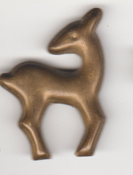 Hert broche vintage metaal +/- 5 cm., Verzenden, Zo goed als nieuw, Transport